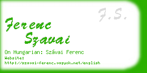 ferenc szavai business card