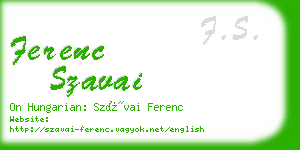 ferenc szavai business card